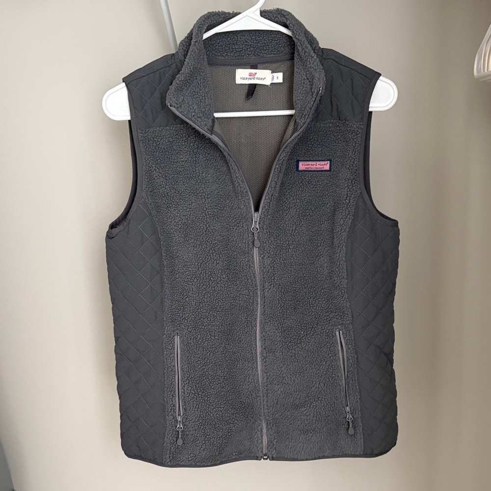 Vineyard Vines Gray Fleece Vest
